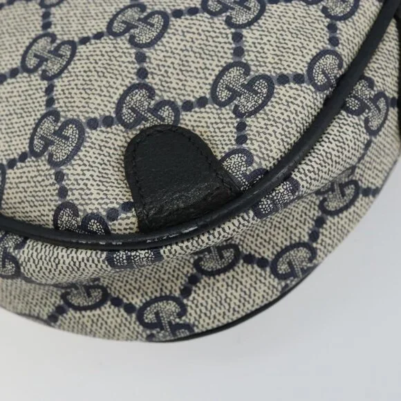 Authentic GUCCI GG Supreme Sherry Line Shoulder Bag PVC Navy Red 89 02 066 - Picture 4 of 16